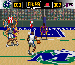NBA Jikkyou Basket Winning Dunk (Japan) In game screenshot